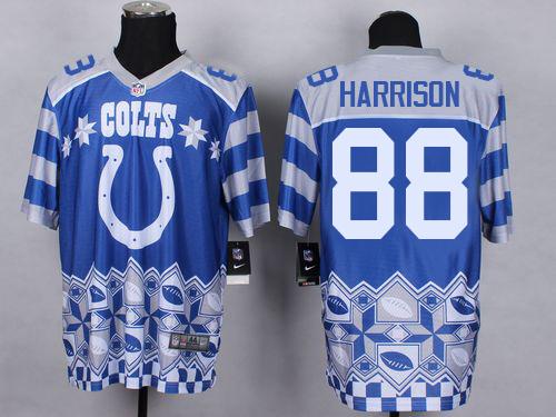 Nike Colts #88 Marvin Harrison Royal Blue Men's Stitched NFL Elite Noble Fashion Jersey - Click Image to Close